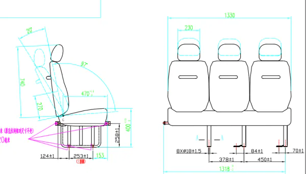 Passenger Car Seat KH-03, view 6