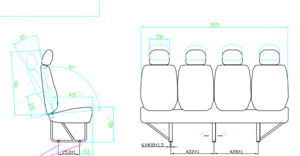 Passenger Car Seat KH-03, view 7